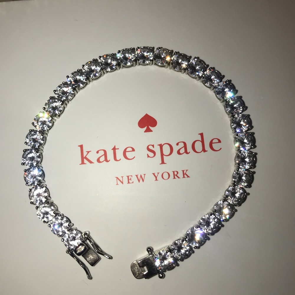 Cz and sterling silver tennis bracelet